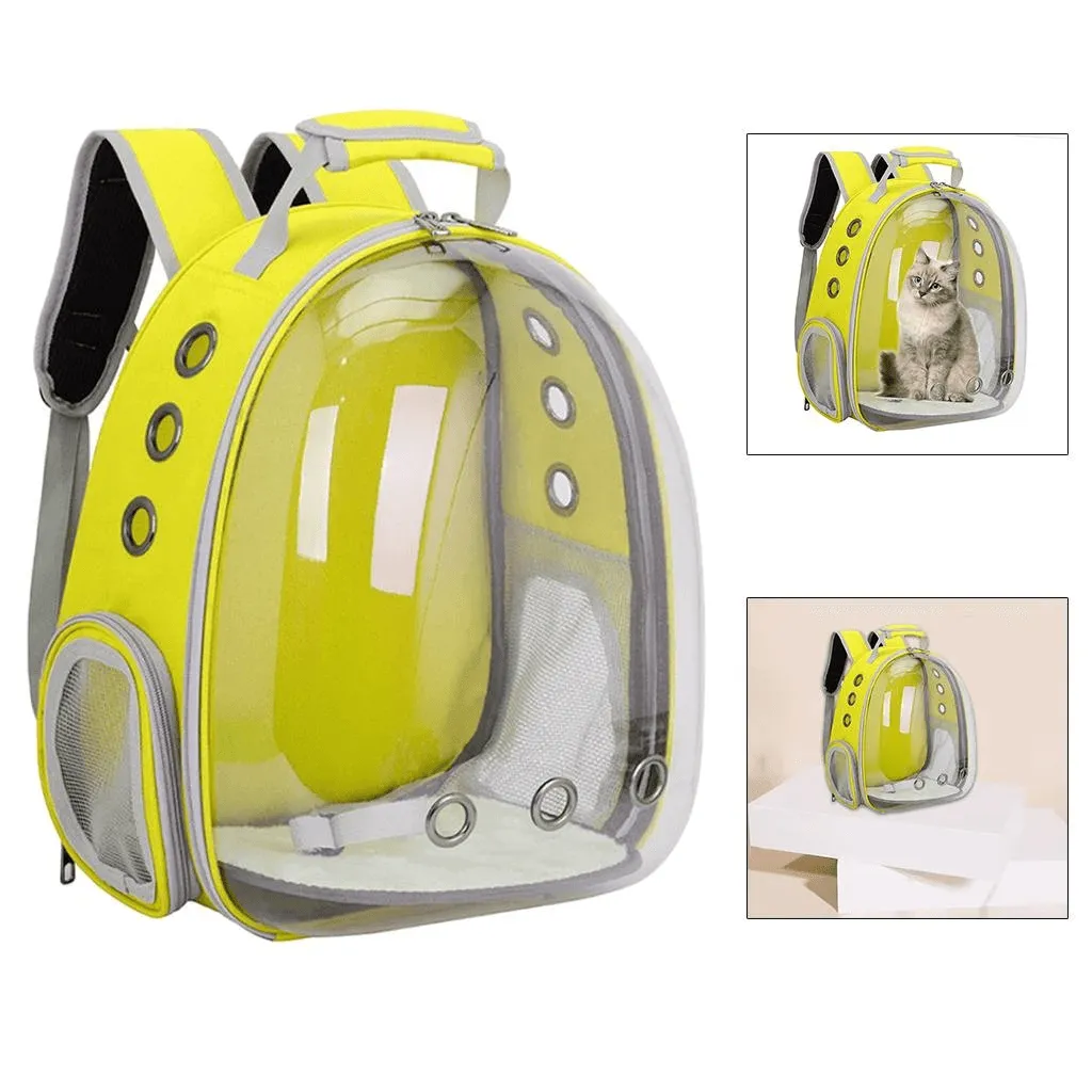 Portable Pet Carrier Travel Breathable Backpack Dogs And Cats Puppy Waterproof Transparent Breathable Space Bag