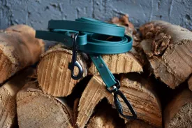 PREMADE COLLECTION - Forest Green & Black Biothane Dog Leash