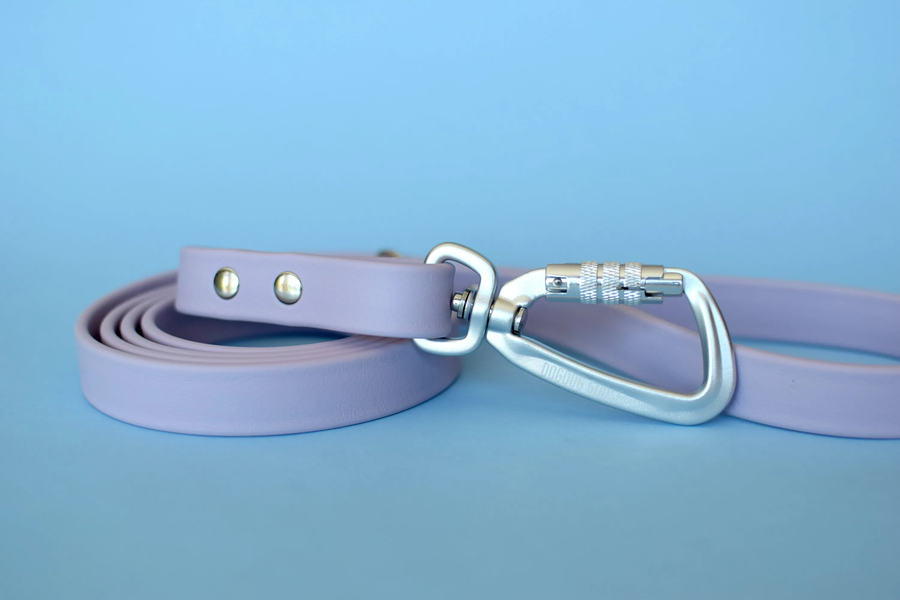 PREMADE COLLECTION - Pastel Purple & Nickel Biothane Dog Leash