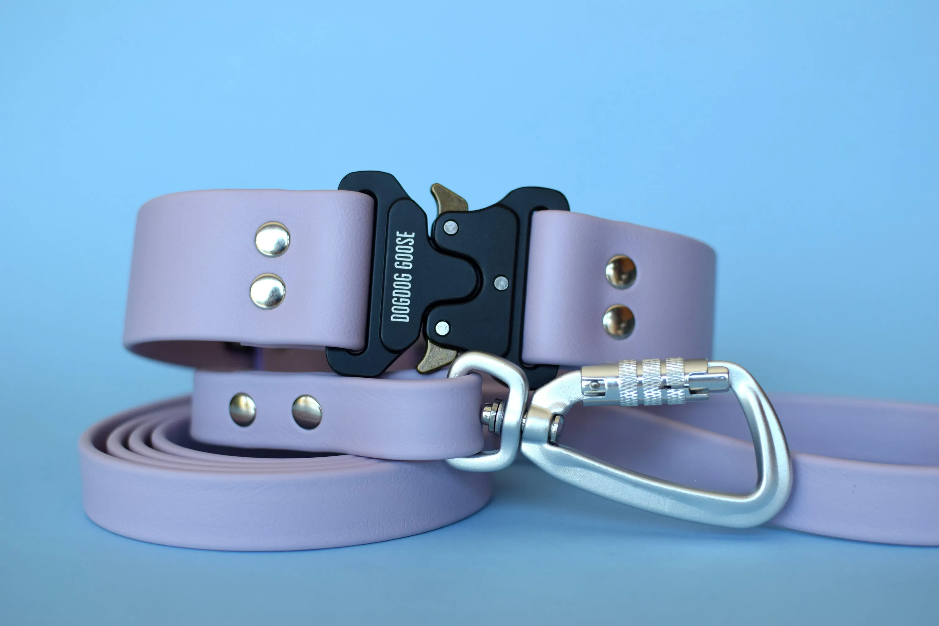 PREMADE COLLECTION - Pastel Purple & Nickel Biothane Dog Leash