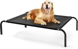 Premium Elevated Raised Cooling Cots Bed for Large Dogs Easy to use Non-Slip Hammock for Indoor and Outdoor, Breathable mesh,40 inchesBlack