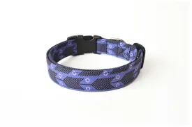 Purple & Black Arrows Dog Collar