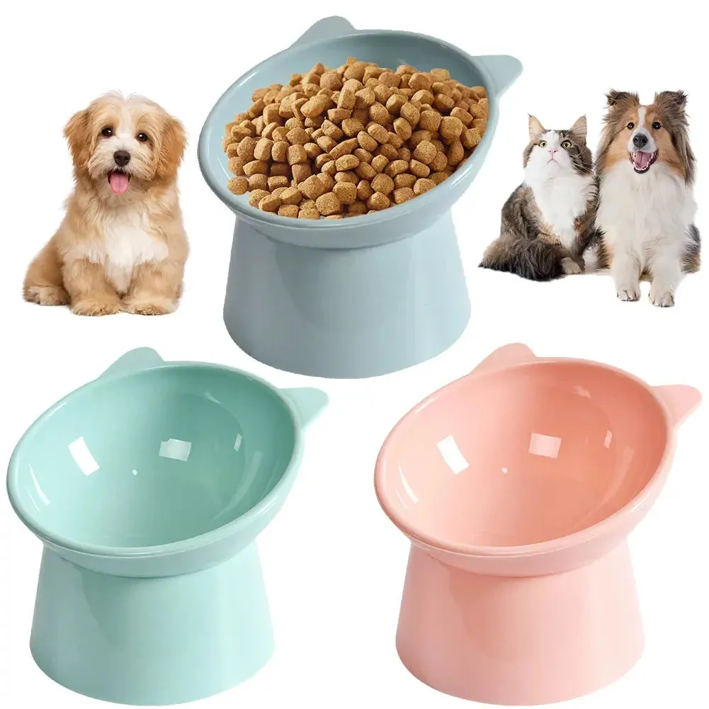 Raised Cat Food Bowl Tilted Cat Food Bowl Elevated Cat Bowl Ergonomic Cat Food Dish anti Vomiting Raised Cat Food Bowl Non Slip for Cats Dogs