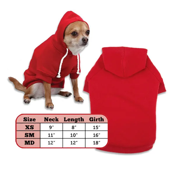 Red Small Pet Dog Sweatshirt Hoodie