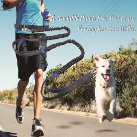 Reflective Dual Handle Elastic Dog Leash for Running - WhiskerShack.com