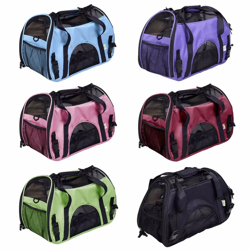 Sidiou Group Portable Pet Bag Folding Mesh Pet Bag Breathable pet carrier bag carry for dogs