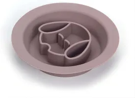 Slow Feeder Dog Bowl, Silicone Anti-Slip Pet Bowl, Spill-Proof and Anti-Choking Design, Dual-Use Food and Water Dish for Cats and Dogs, Slow Eating Lick Pad for Healthy Feeding (Pink)