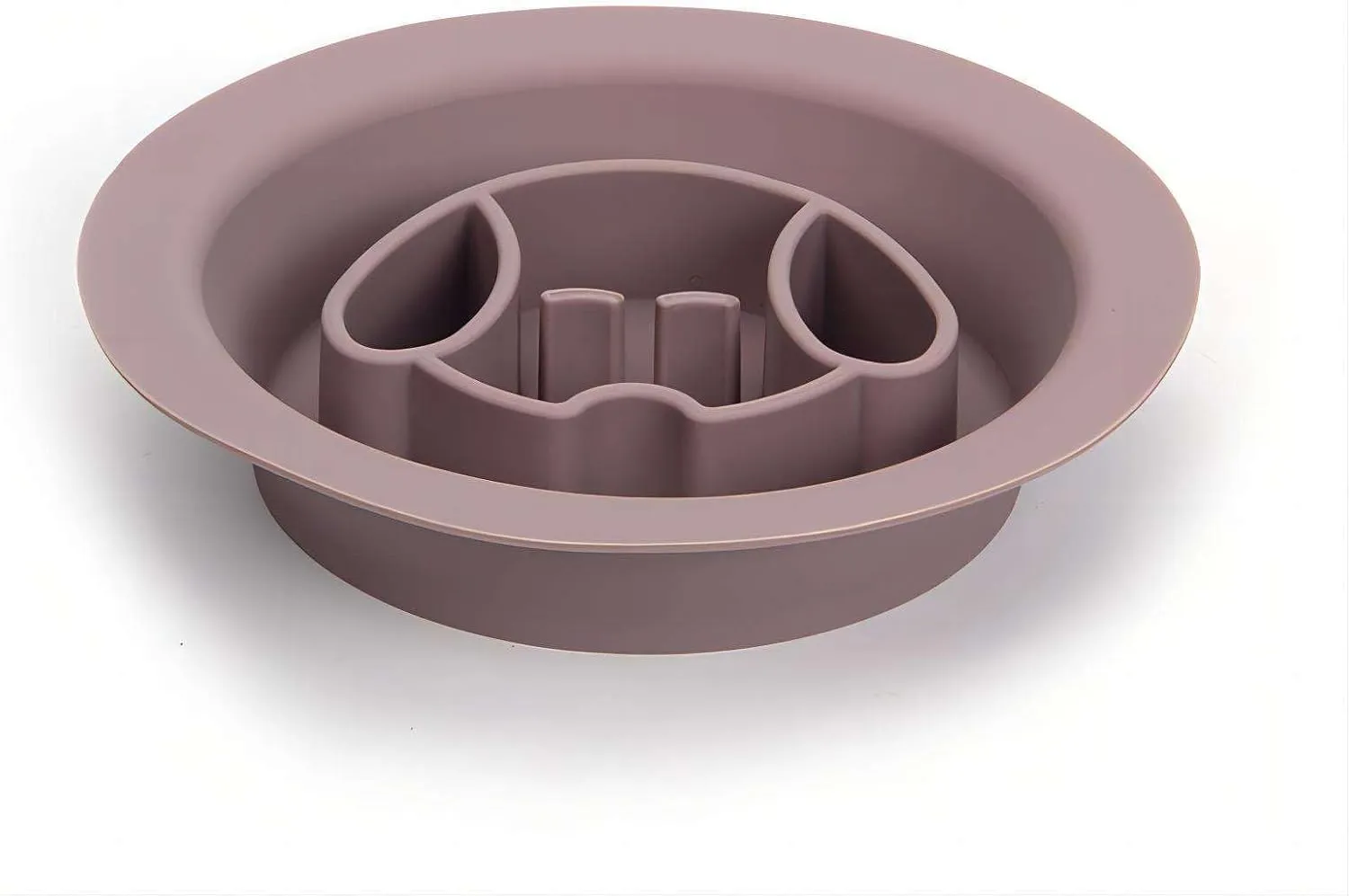 Slow Feeder Dog Bowl, Silicone Anti-Slip Pet Bowl, Spill-Proof and Anti-Choking Design, Dual-Use Food and Water Dish for Cats and Dogs, Slow Eating Lick Pad for Healthy Feeding (Pink)