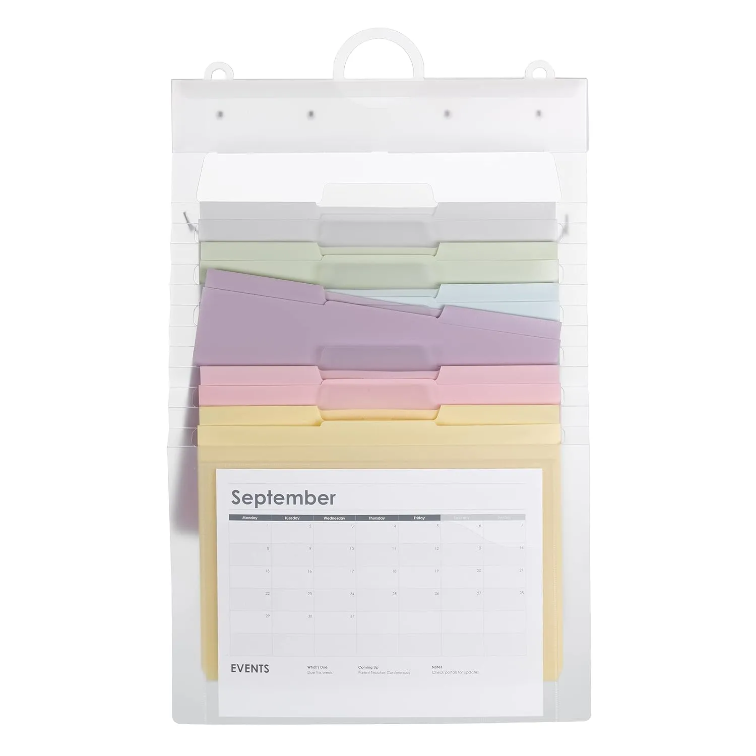 SMEAD Cascading Wall Organizer Gen 2, 6 Pockets, Letter Size, Pastel (92064)