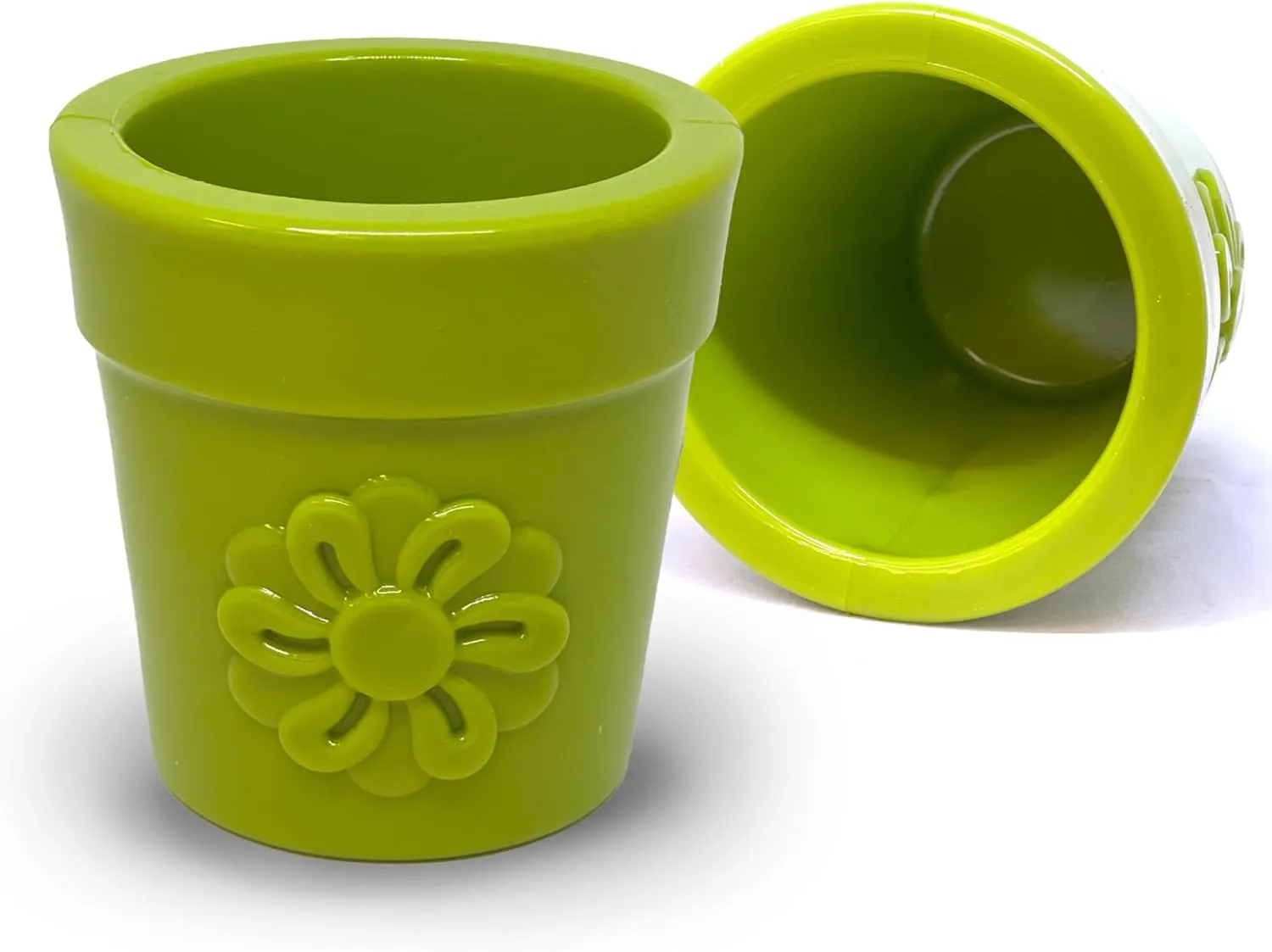 SodaPup Flower Pot  Durable Dog Treat Dispenser & Chew Toy Made in USA from Non-Toxic, Pet Safe, Food Safe Rubber Material for Mental Stimulation, Problem Chewing, Calming Nerves, & More