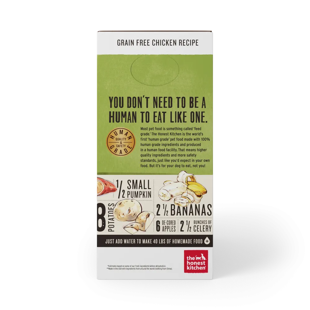 The Honest Kitchen Grain Free Chicken Recipe Dehydrated Dog Food