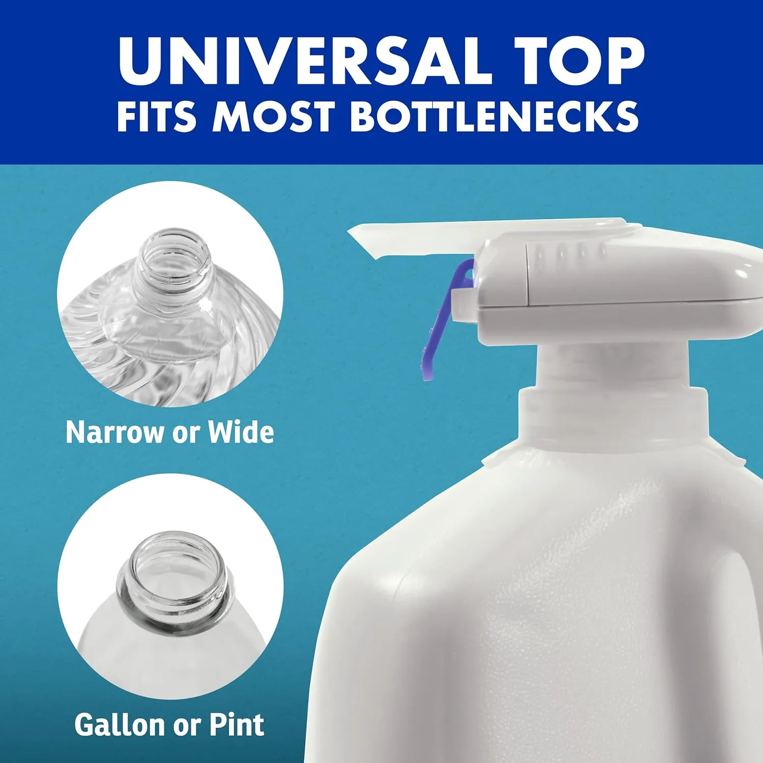 The Magic Tap Automatic Drink Dispenser - Hands-Free Beverage Dispenser for Fridge - Perfect for Milk, Juice - Gifts for Women & Men - 1 Pack, White