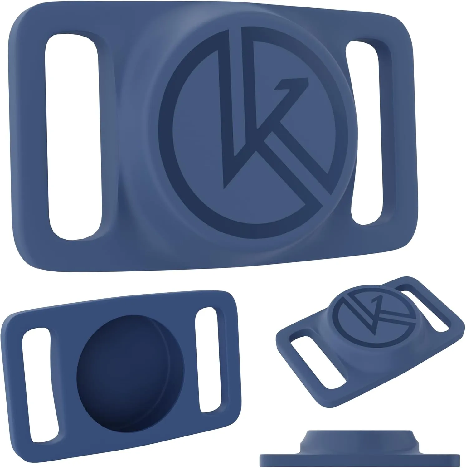 Tile Sticker Dog Collar Holder (2022): Extra-Durable, Lightweight, and Protective Tracking Case - Track Your Pet Using Android or Samsung Smart Phone - for Dogs and Puppies by Kitty Kompass (Blue)