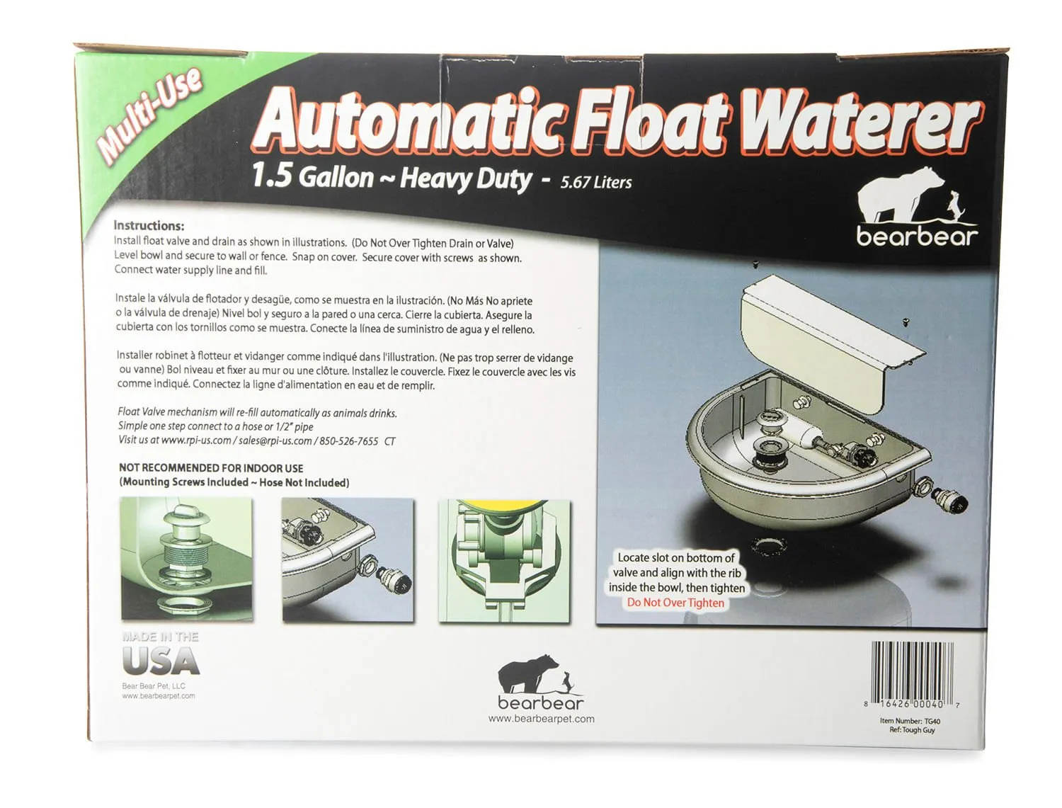 Tough Guy Automatic Waterer, 1-1/2 gal