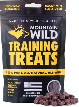 Training Treat Nibs for Dogs, Elk & Deer Protein, Rewards for Effective Dog Training, All Natural, No Fillers, No Artificial Preservatives (4 Ounce, 1, Count)