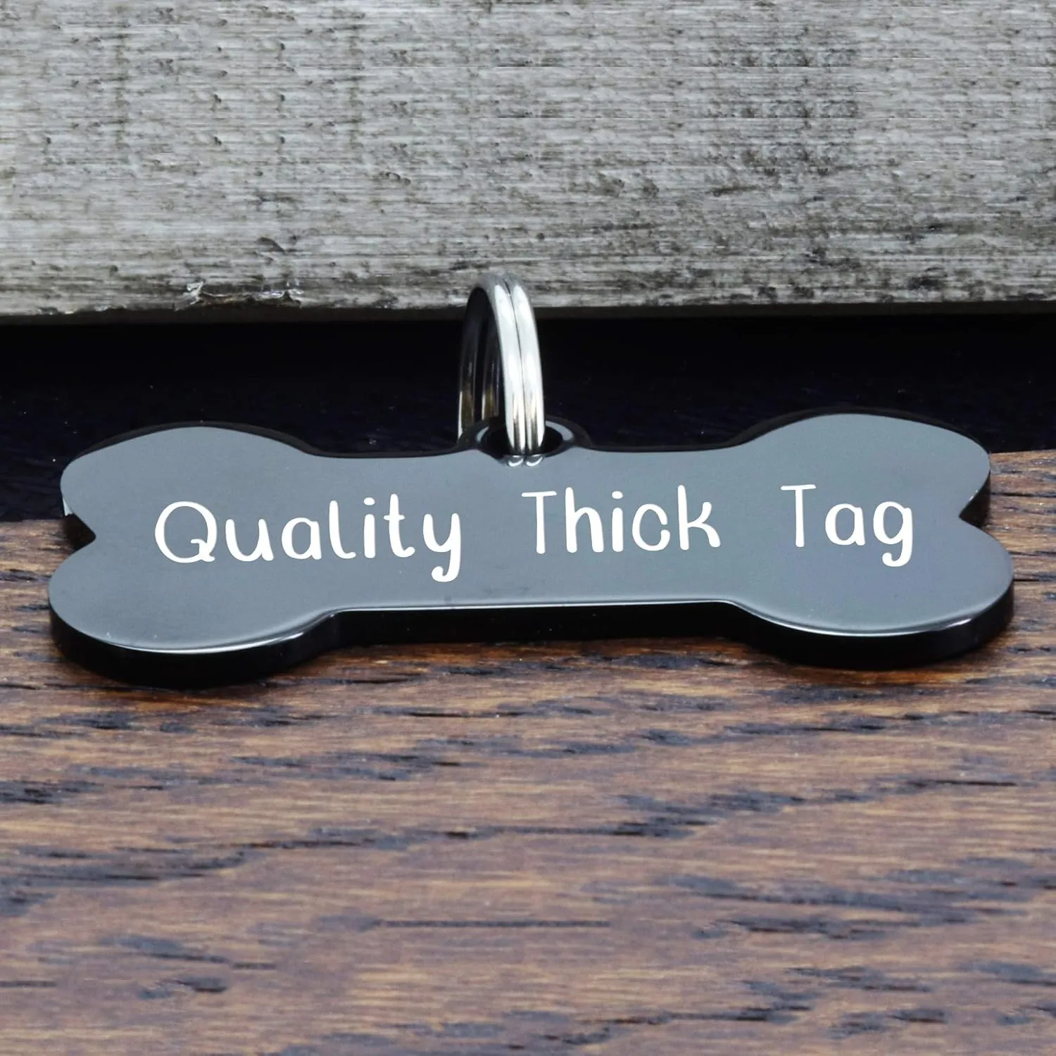 UltraJoys Stainless Steel Personalized Dog ID Tags - Custom Front & Back Engraving, Bone Tag with Ocean Surfing Design, Large