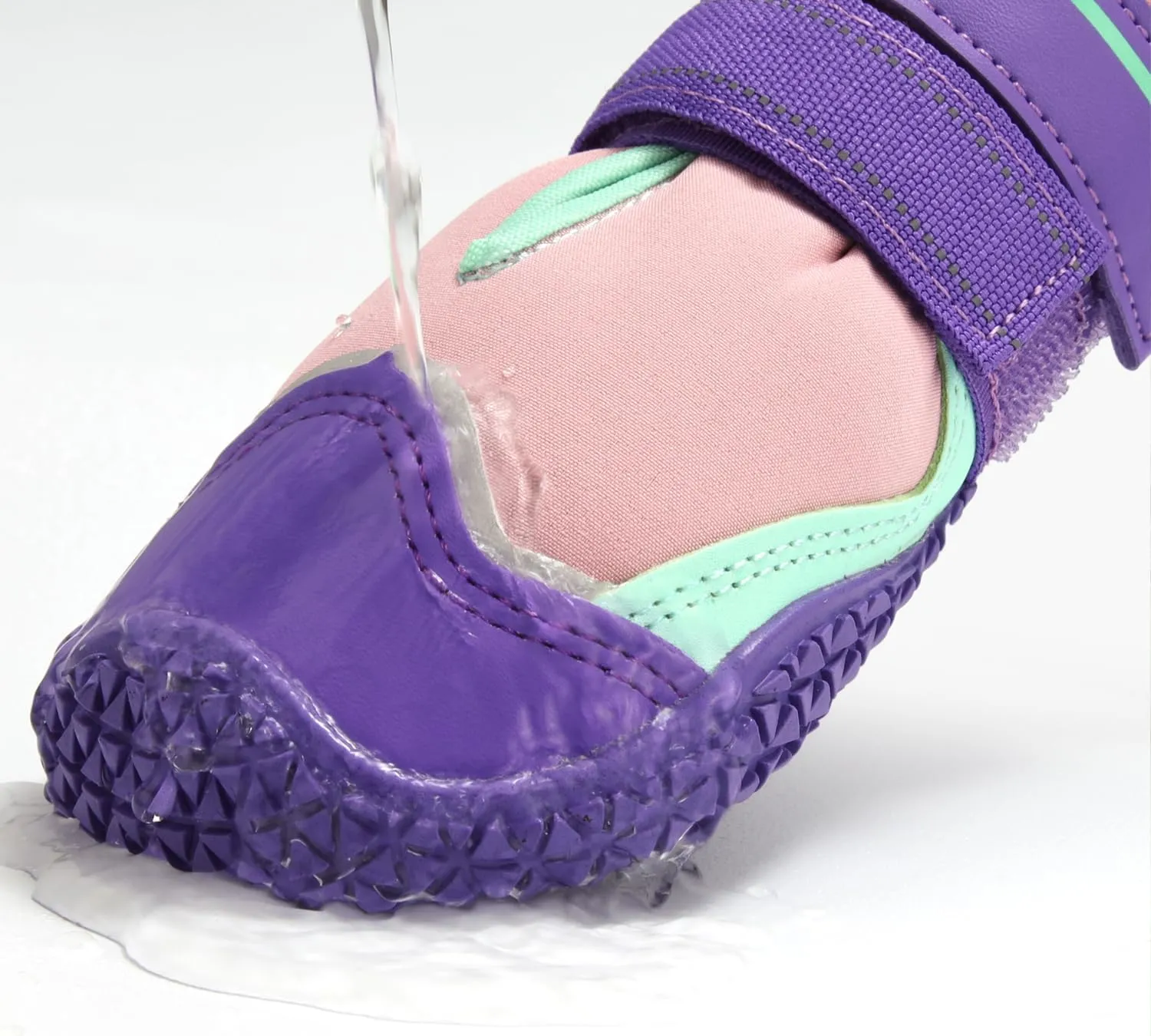 URBEST Dog Shoes for Large Dogs, Waterproof Medium Dog Booties for Winter Snowy Day, Summer Hot Pavement, Outdoor Walking, Indoor Hardfloors Anti Slip Dog Boots & Paw Protectors (Pink, 4#)