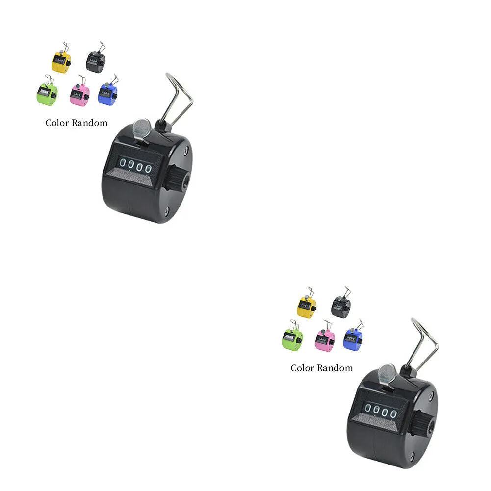 US 2-4 Pack Metal Hand Tally 4-Digit Number Counter Mechanical Manual Clicker
