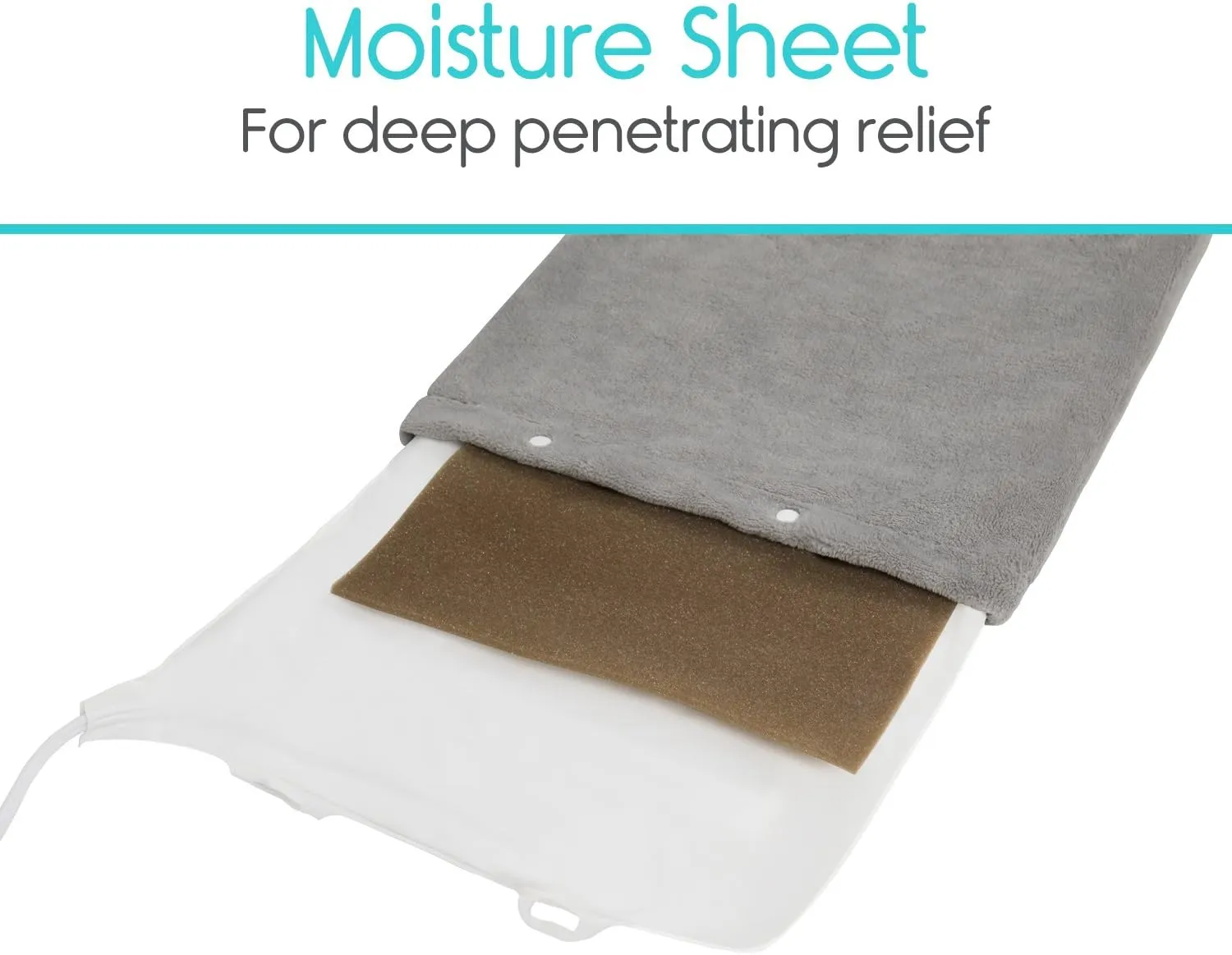 Vive Moist Heating Pad - Electric Heated Warming Hot Wrap for Heat Therapy on Back, Knee, Shoulder, Neck Pain, Period Menstrual Cramps, Cats, Dogs, Pets - Portable, Auto Shut Off (12" x 24")