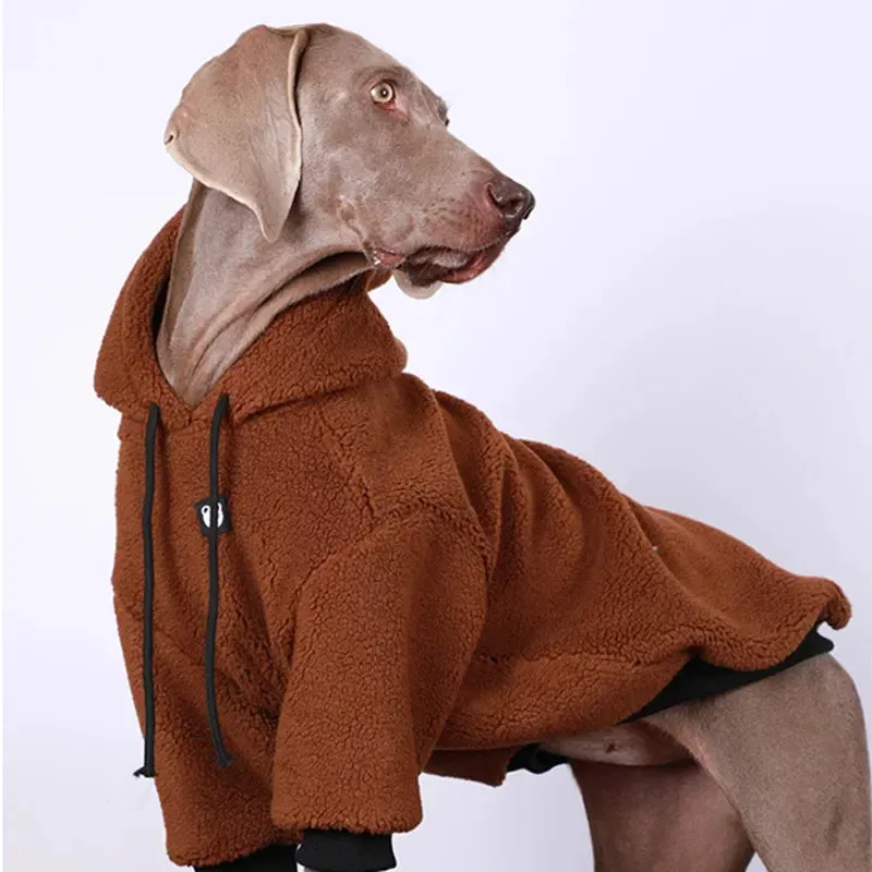 Warm Polar Fleece Dog Jacket for Medium to Large Breeds - Winter Hoodie for Dogs - Dog Jacket Winter Polar Fleece Warm Big Dog Hoodie for Medium Large Dog Clothes Doberman Labrador Clothes Winter Warm Dog Coat