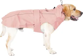 Waterproof Dog Raincoat with Reflective Strip, Adjustable Breathable Rain Coat Jacket with Leash Hole for Dogs (Pink, Small)