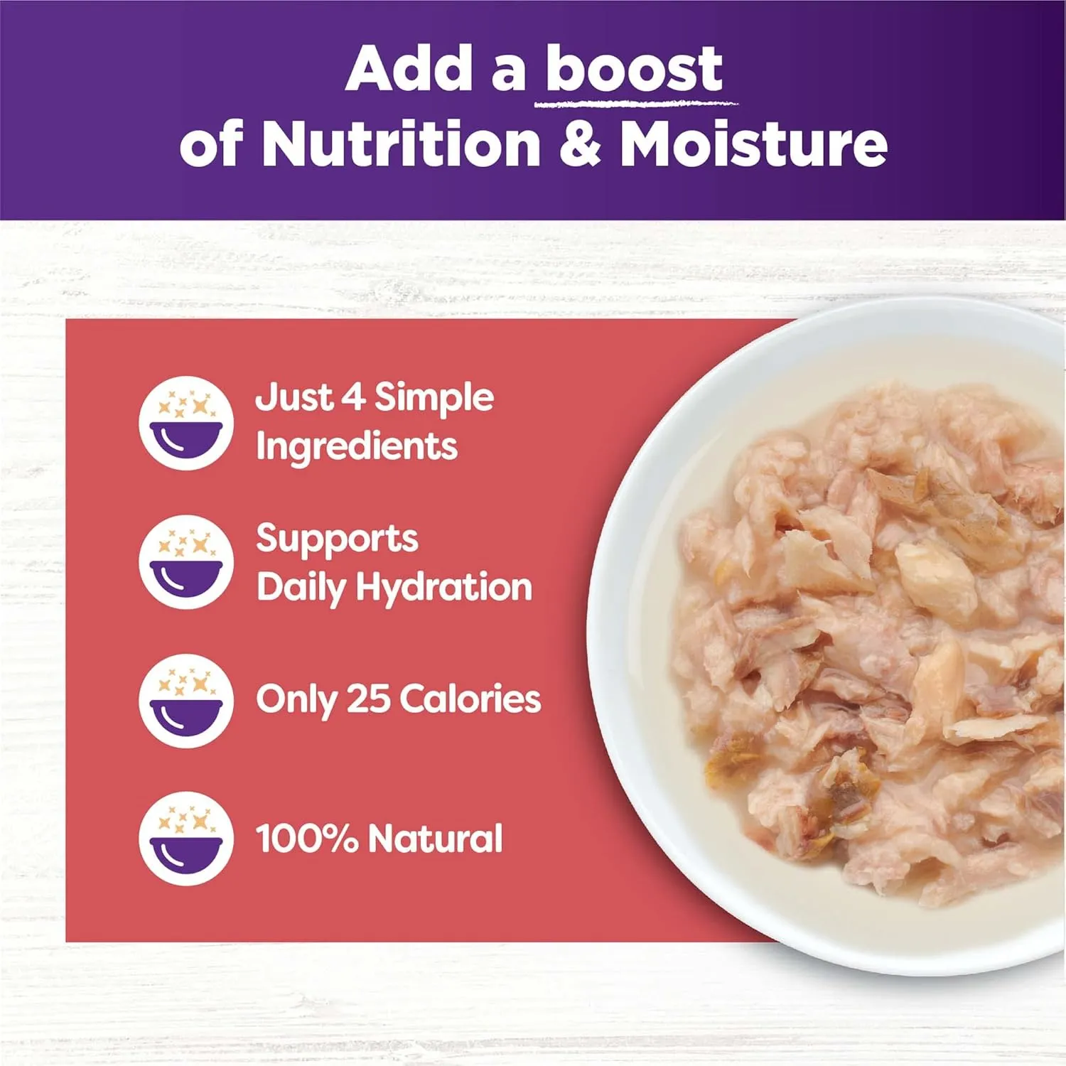 Wellness Bowl Boosters Wet Cat Food Topper, Grain Free, Natural, Flaked Salmon & Tuna Recipe in Broth, 1.75 Ounce Pouch (Pack of 12)